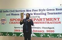 Smt. Rajni Malik, UDC & Shri Dinesh Kumar LDC of NAI won Bronze Medal & Silver Medal Inter Ministry Men & Women Wrestling Tournaments held in Chandigarh 28-30 Jan 2020